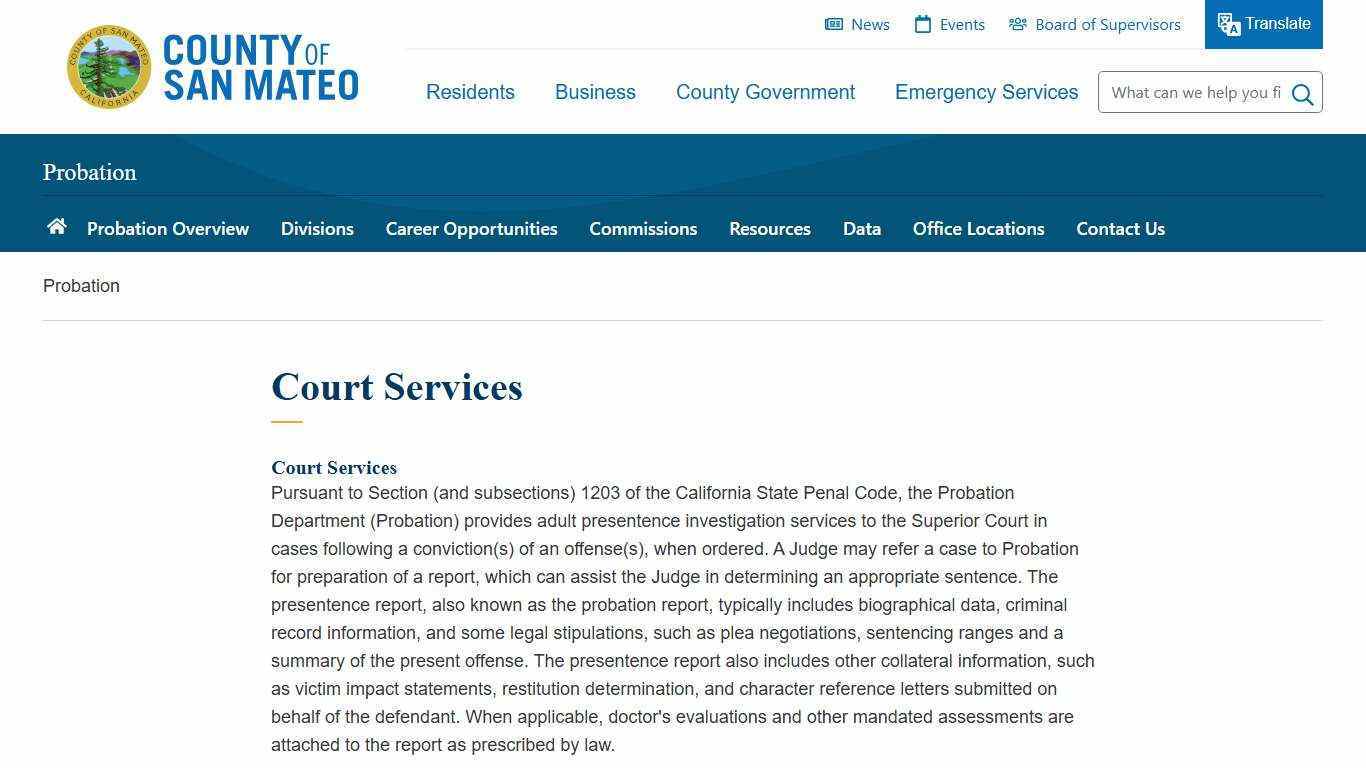 Court Services | County of San Mateo, CA